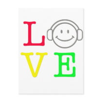 LOVE MUSIC POSTCARD