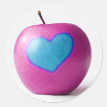 Love my apple round stickers
