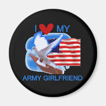 Love My Army Girlfriend T-shirts and Gifts Refrigerator Magnet