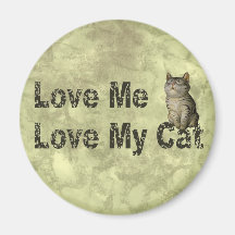 Love my Cat Fridge Magnet
