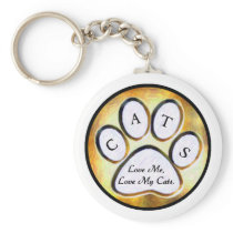 Love My Cats Key Chain