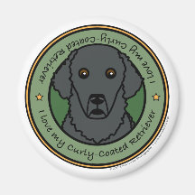 Love My Curly-Coated Retriever Fridge Magnet