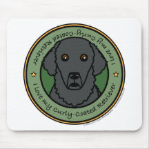 Love My Curly-Coated Retriever Mouse Mats