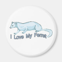 Love My Ferret Refrigerator Magnet