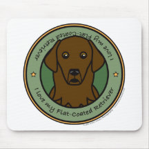 Love My Flat Coat Mouse Mats