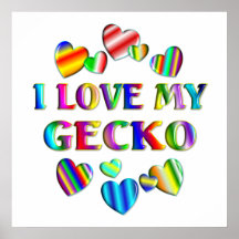 Love My Gecko Poster