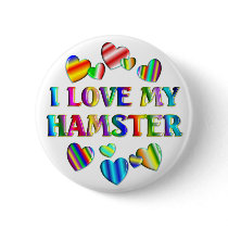 Love My Hamster Pinback Button