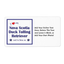 Love My Nova Scotia Duck Tolling Retriever (Male) Custom Shipping Label