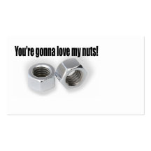 Love my nuts busienss cards. business card template