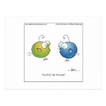 LOVE MY PEEPS! Postcard by April McCallum