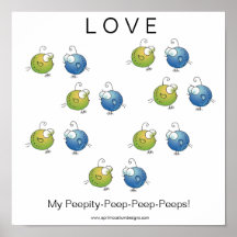 LOVE MY PEEPS! Poster (Peepity) by April McCallum