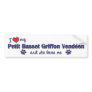 Love My Petit Basset Griffon Vendeen (Female Dog) Bumper Stickers