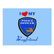 Love My Police Boyfriend Post Cards