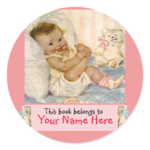 Love My Toes Bookplate Girl Sticker