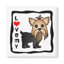 Love My Yorkshire Terrier Refrigerator Magnets