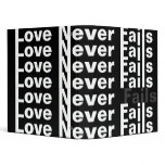 Love Never Fails Vinyl Binder