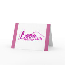 Love Never Fails Greeting Card