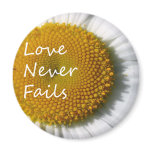Love Never Fails Daisy 1 Corinthians 13 magnets