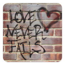 Love Never Fails Graffiti Sticker