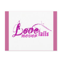 Love Never Fails Postcard
