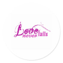 Love Never Fails Stickers