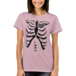 love news paper heart, rib cage t-shirts
