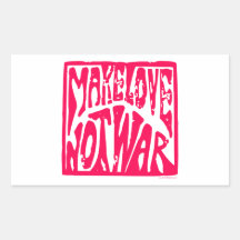 Love, Not War Sticker