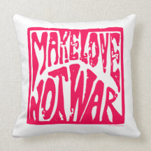 Love, Not War Throw Pillow
