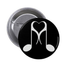 love notes : 8th note : pinback buttons