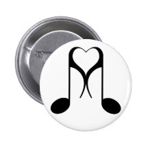 love notes : 8th note : pinback buttons