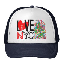 Love NYC & Live In NYC Hat hats