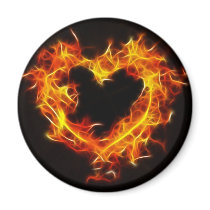 Love of Fire Fridge Magnet