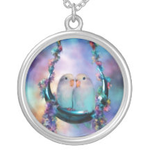Love On A Moon Swing Wearable Art Necklace