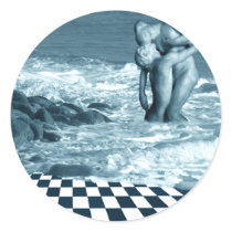 Love on the Beach Art Sticker