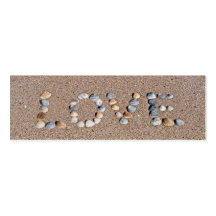 Love on the beach business card templates