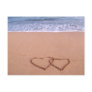 Love on the beach postcard