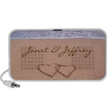 Love on the beach - with hearts travel speaker