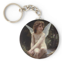 Love on the Lookout by William Bouguereau Keychain