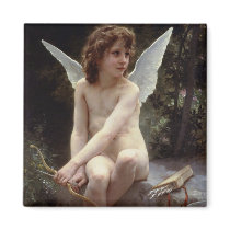 Love on the Lookout by William Bouguereau Magnets