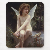 Love on the Lookout by William Bouguereau Mousepad