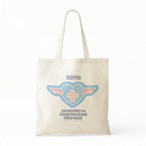 Love one another Blue Heart Bag