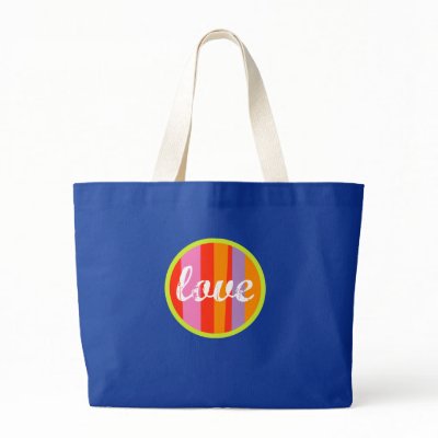 Love Orange/Natural Tote Bag by GSquared
