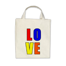 LOVE Organic Grocery Tote Tote Bags
