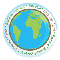 Love Our Earth- Reduce,Reuse, and Recycle! stickers