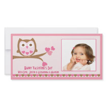 Love Owl Valentine's Day Photo Card Template