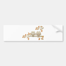 Love Owls in Tree Bumper Sticker