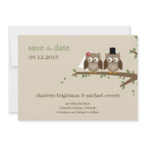 Love Owls Save The Date /Wedding Announcements