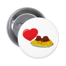 Love pasta!  Customizable: Pinback Button