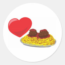 Love pasta!  Customizable: Round Stickers