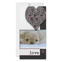 Love, peace and dogs photo cards